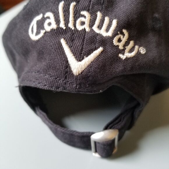 Stanley Callaway Golf Hat Cap Black Strap Back Mens Adjustable 100% cotton - Picture 4 of 8